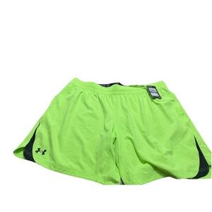 Under Armour NWT Men’s Neon Yellow Fitted Elevated Woven 2.0 Shorts! 2XL 44x10